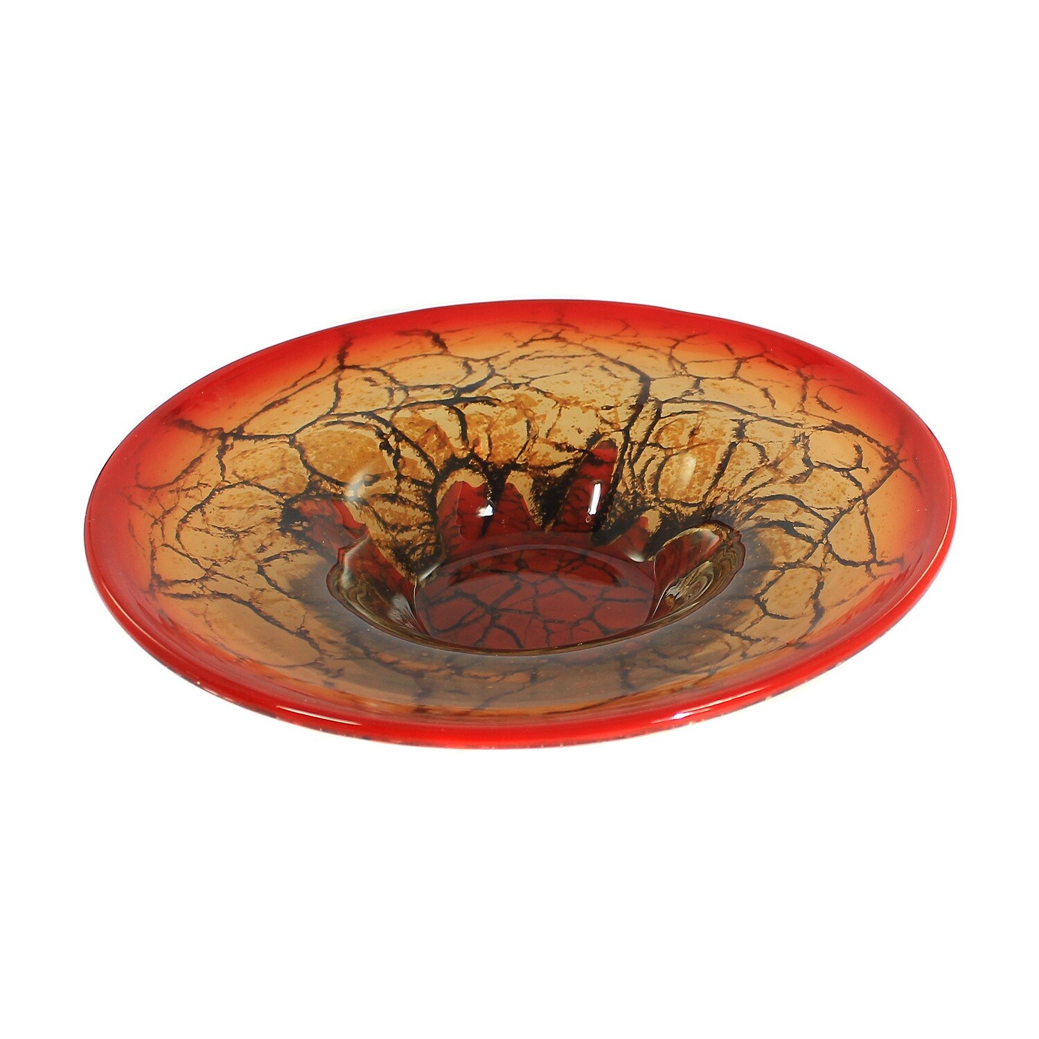 WMF Ikora bowl made of red underlaid glass around 1945