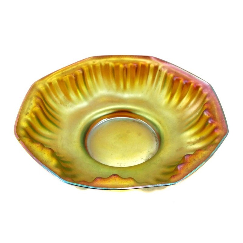 Large WMF bowl with Myra decor, optically ribbed, shape J303 around 1928