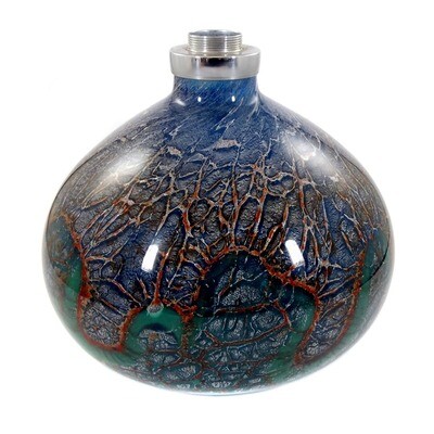 WMF Ikora Lampenfuß aus hellblau &amp; opakgrün unterfangenem Glas um 1930
