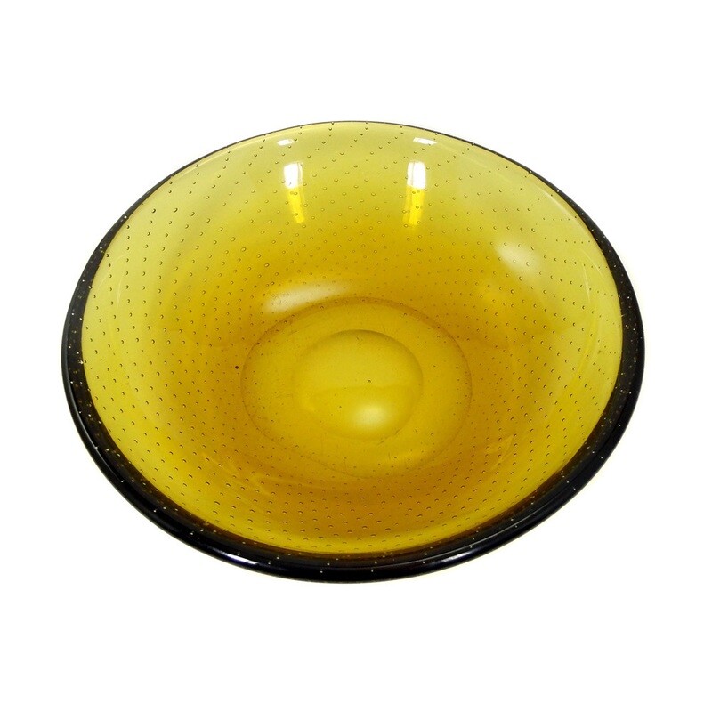 WMF bowl with Perlora decor, designed by W. Dexel around 1951