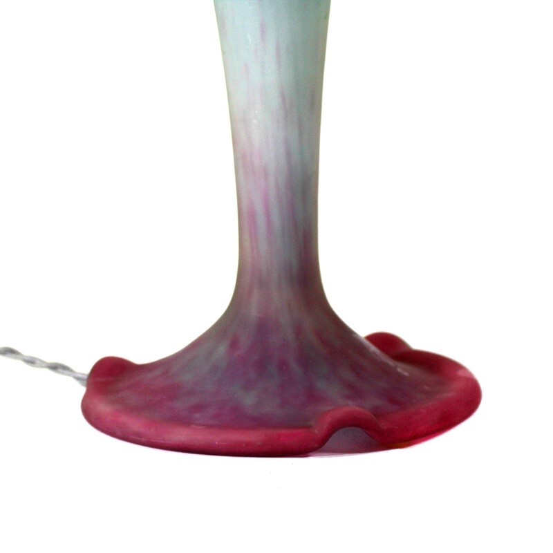 Pate de Verre lamp with powder inclusions and pseudo-signature DAUM