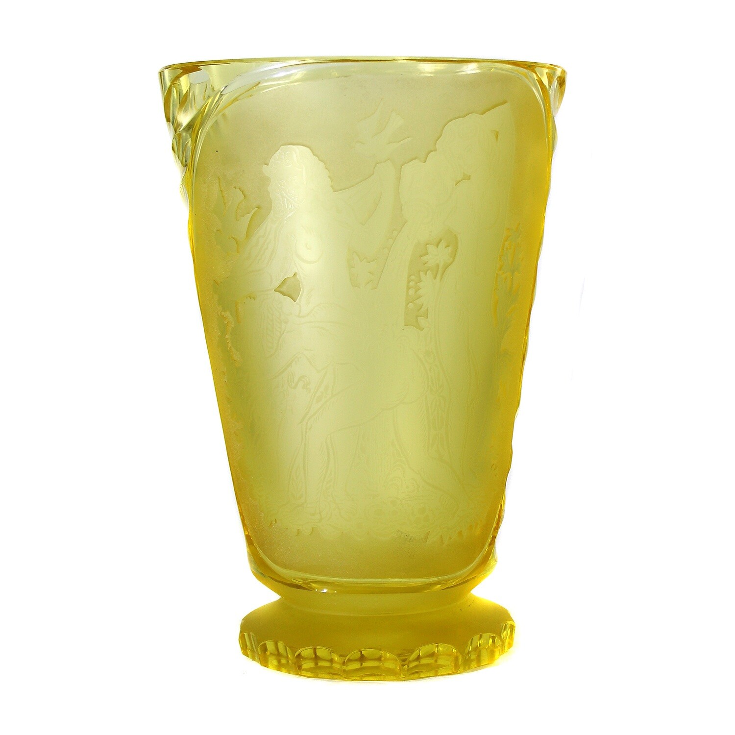 Gr. Vase with etched decoration, Frantisek Halama, signed Poustka around 1940-44