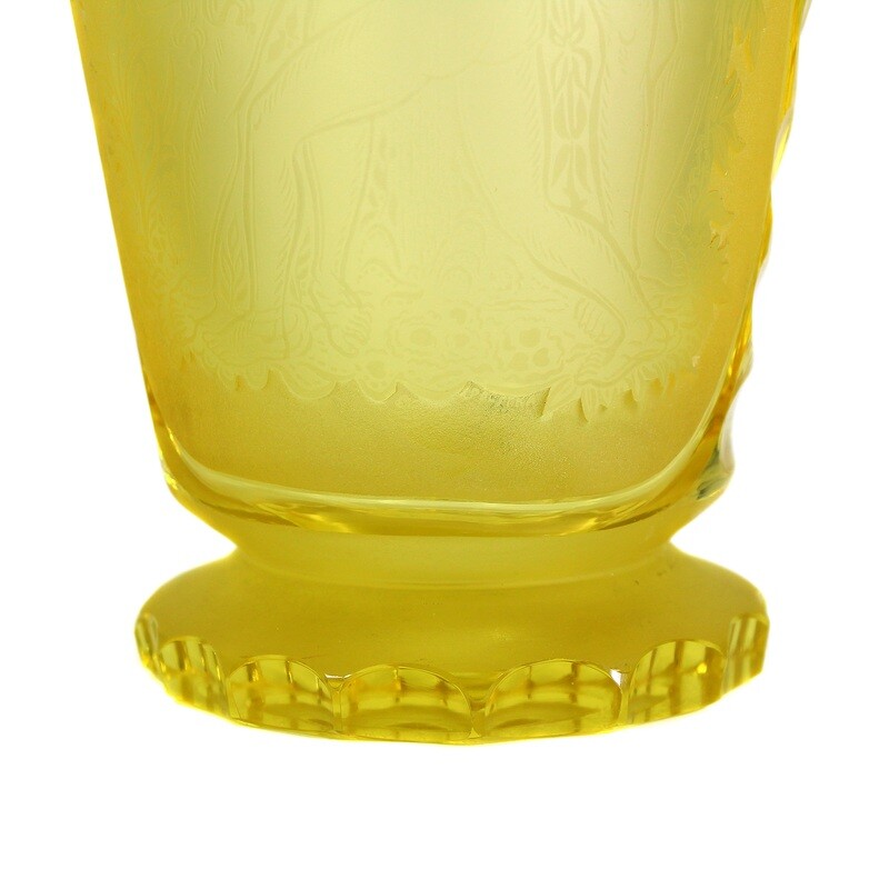 Gr. Vase with etched decoration, Frantisek Halama, signed Poustka around 1940-44