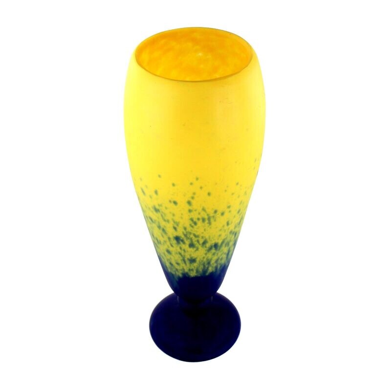 43 cm high Art Deco baluster vase, signed. Schneider, Jades series around 1922-24