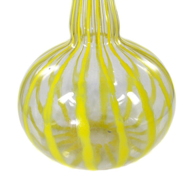 Gr. Berluze with yellow stripe decoration, Berlingot signature bar, Verre Schneider