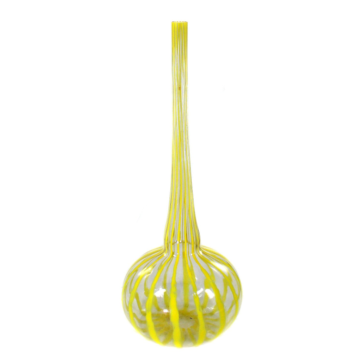 Gr. Berluze with yellow stripe decoration, Berlingot signature bar, Verre Schneider