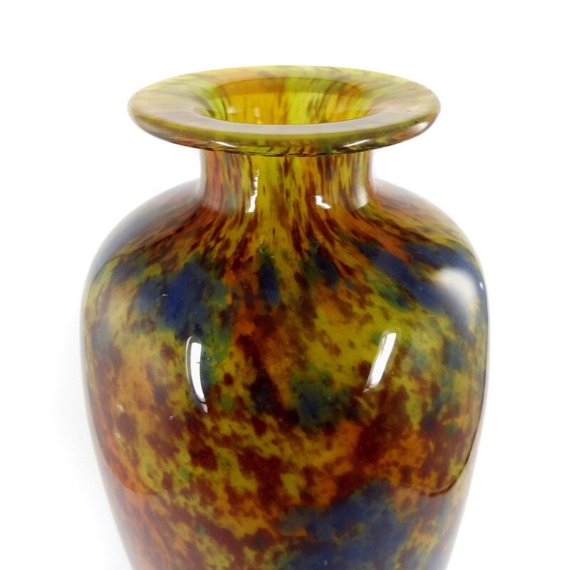 Large Art Deco baluster vase, signed. Schneider, Jades series around 1924-25
