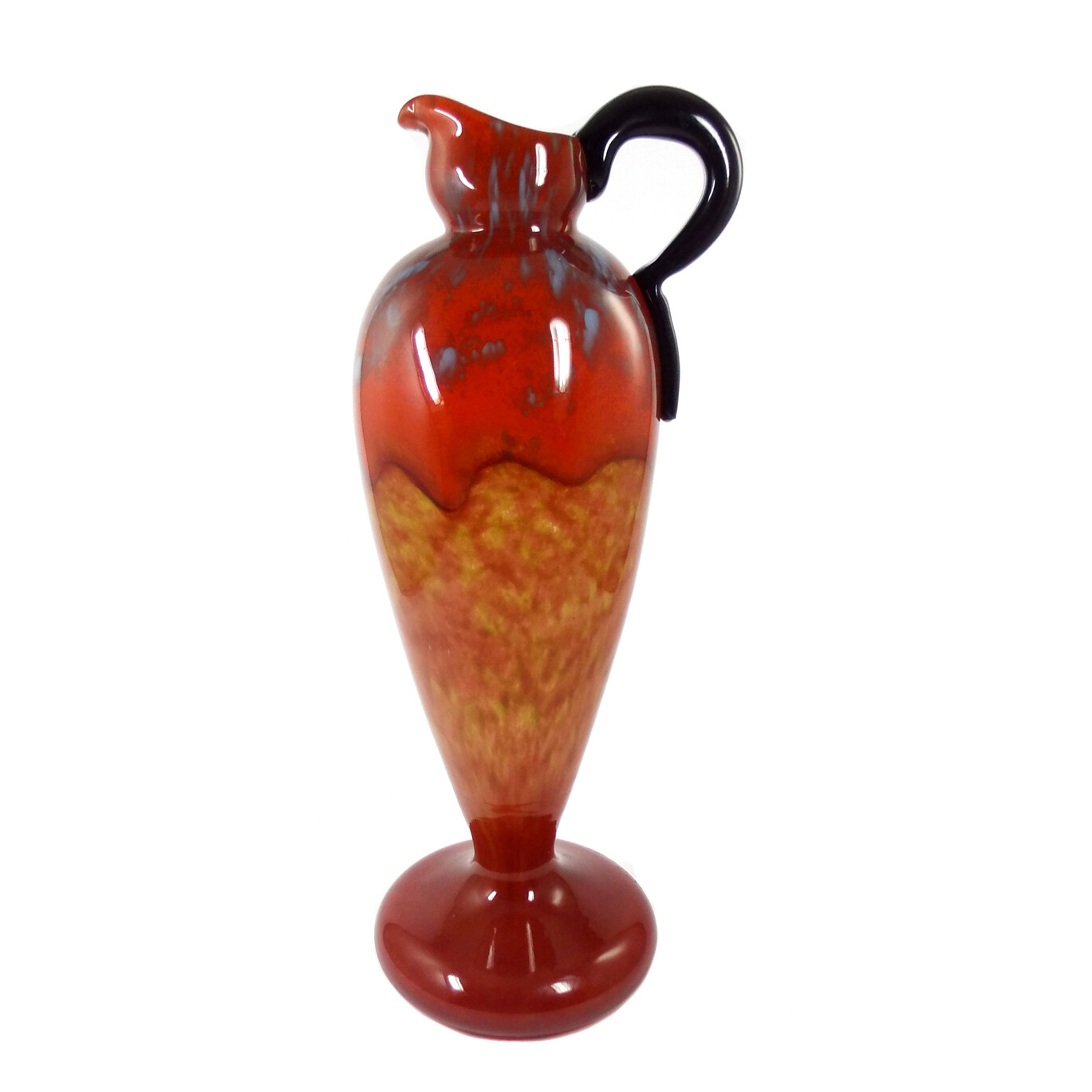 Large Art Deco jug, signed. Schneider, Jades series around 1927-29