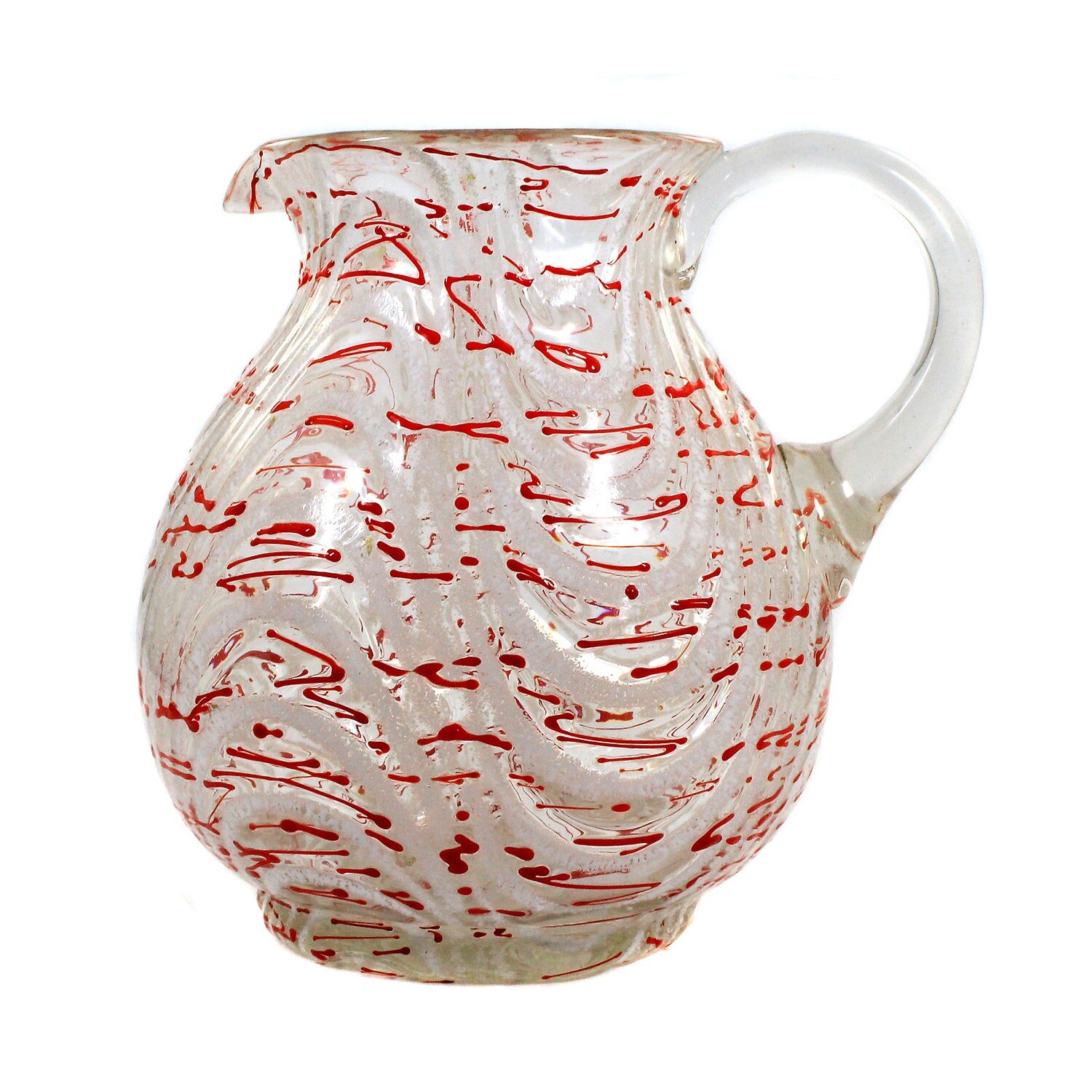 Pot with braided red thread decoration, Loetz around 1935
