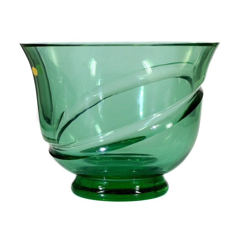 Bell-shaped bowl made of Beryl glass, Moser around 1960
