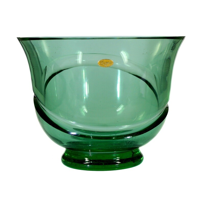 Bell-shaped bowl made of Beryl glass, Moser around 1960