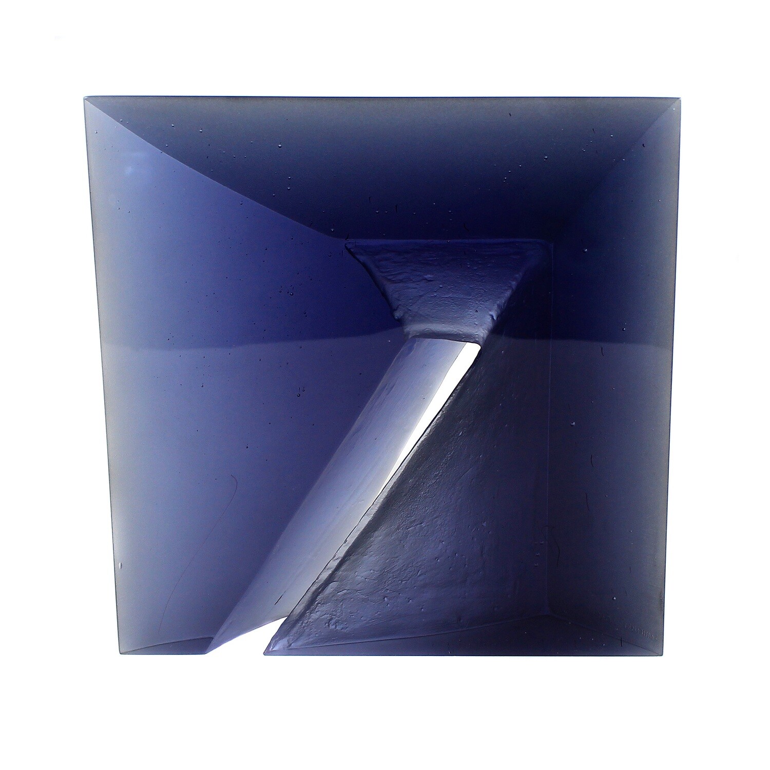 Glas Skulptur " Diagonale " von Stanislav Libensky & Jaroslava Brychtova v. 1989