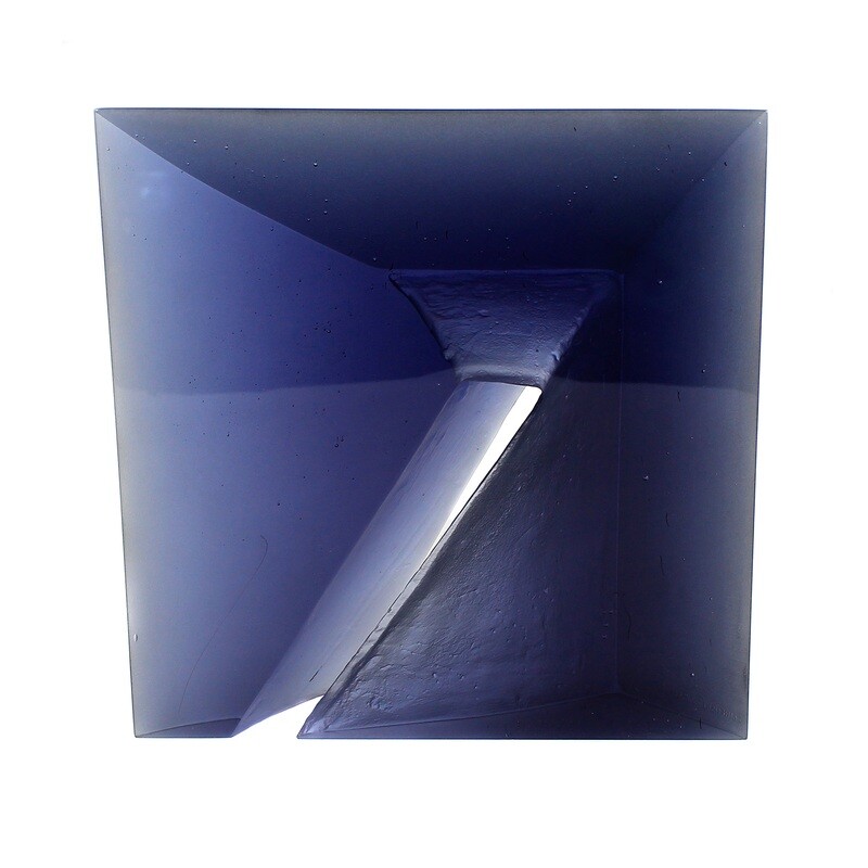 Glass sculpture &quot;Diagonale&quot; by Stanislav Libensky &amp; Jaroslava Brychtova v. 1989