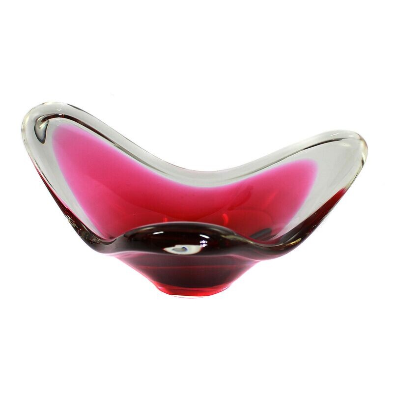 Bowl with pink underlay, Flygsfors in Sweden, duck. Paul Kedelv, Coquille