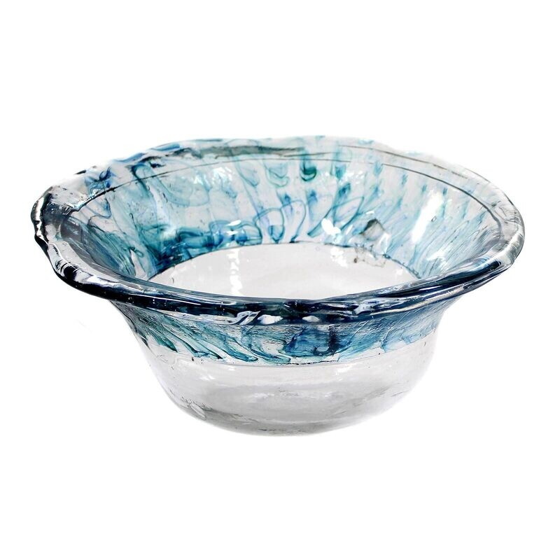 Large bowl with powder melts, signed Bernhard Schagemann 1977