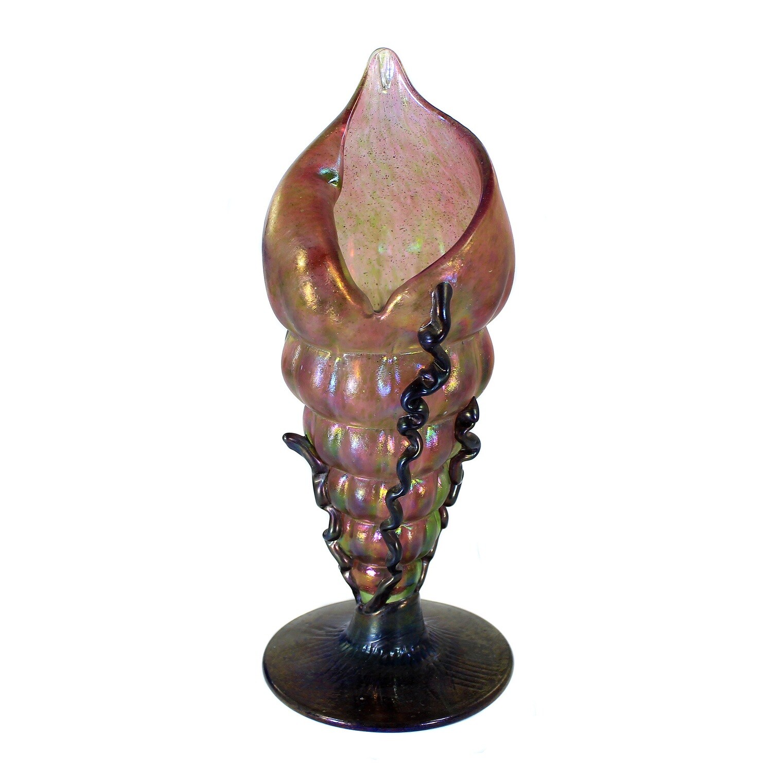 Vase in Muschelform mit Kröseleinschmelzungen, Studio Igor Müller