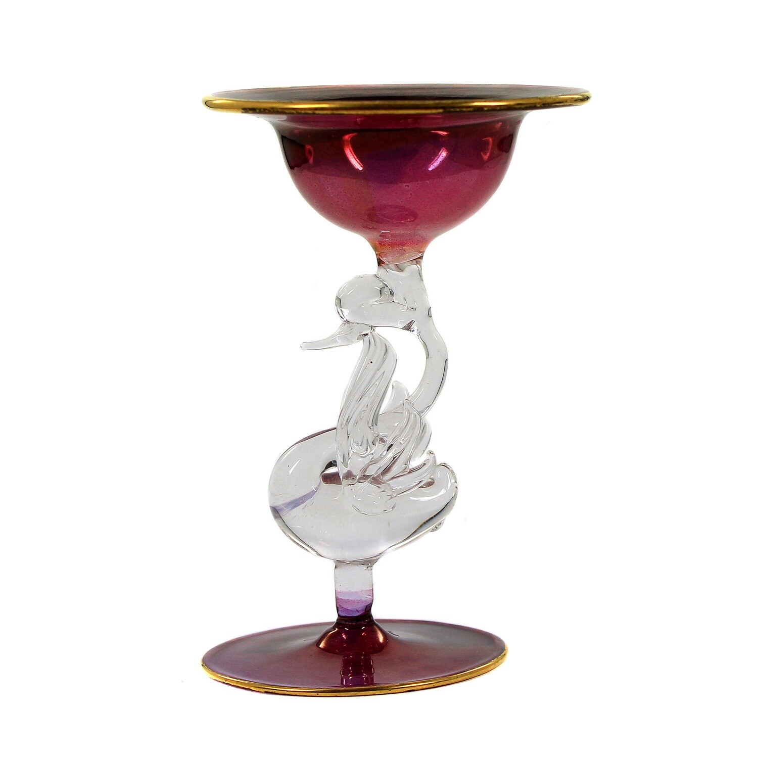 Small tazza with swan, Societe Salviati around 1930-50