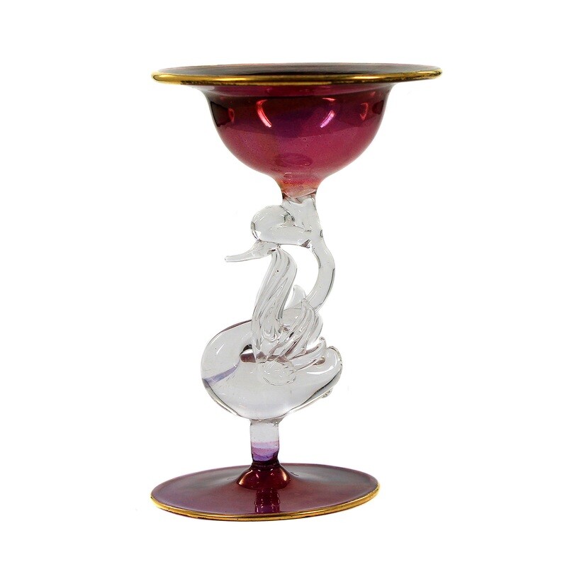 Small tazza with swan, Societe Salviati around 1930-50