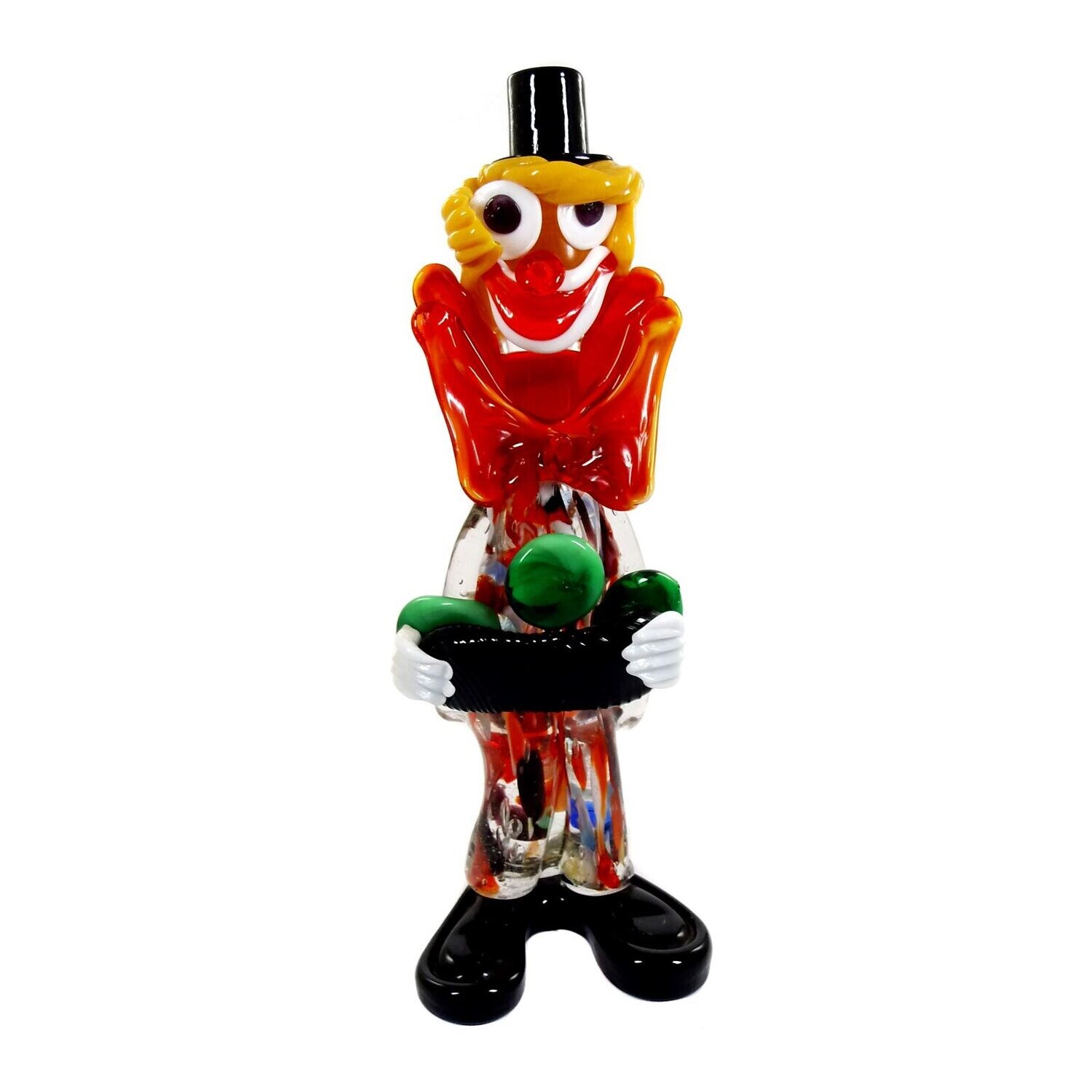 26.5 cm high Murano clown with accordion, Murano around 1960-80