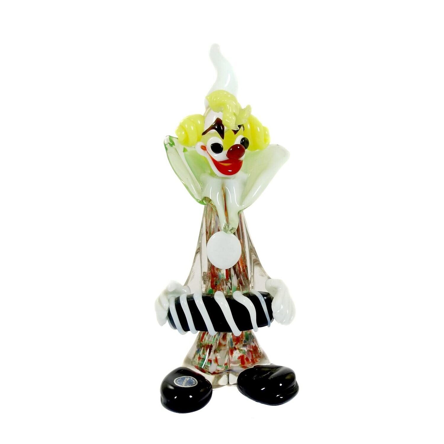 Murano clown with accordion, Murano around 1960-80
