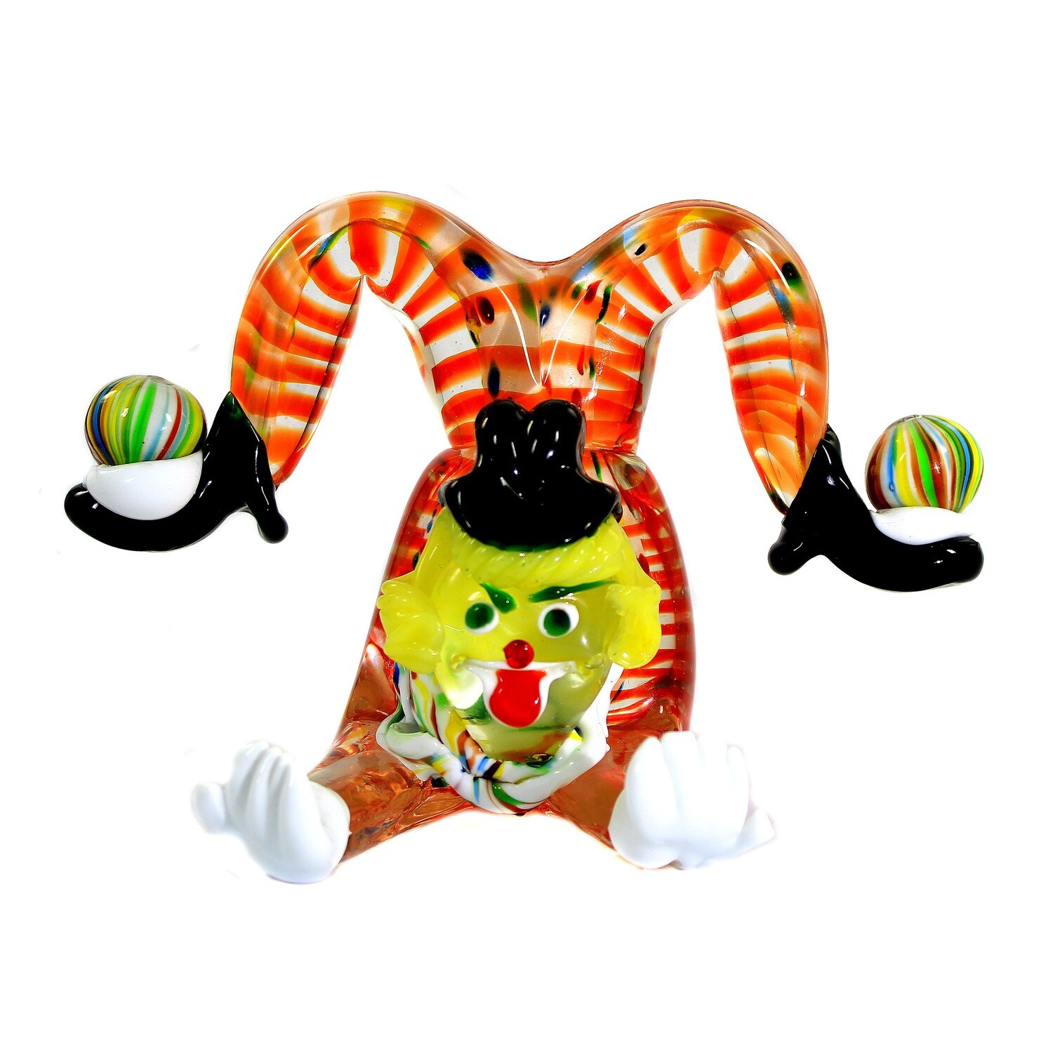 Rare juggling Murano clown with balls, Murano around 1950-70