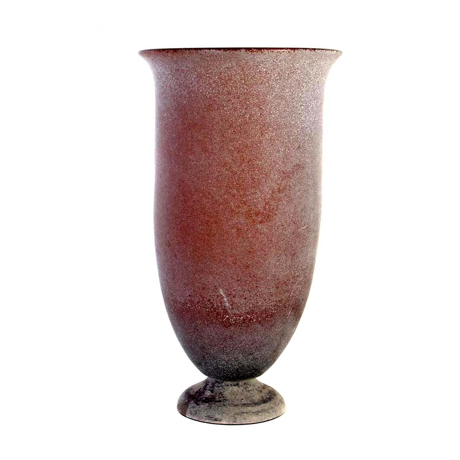 60 cm high floor vase made of amber glass, Seguso Vetri d&#39;Arte around 1970