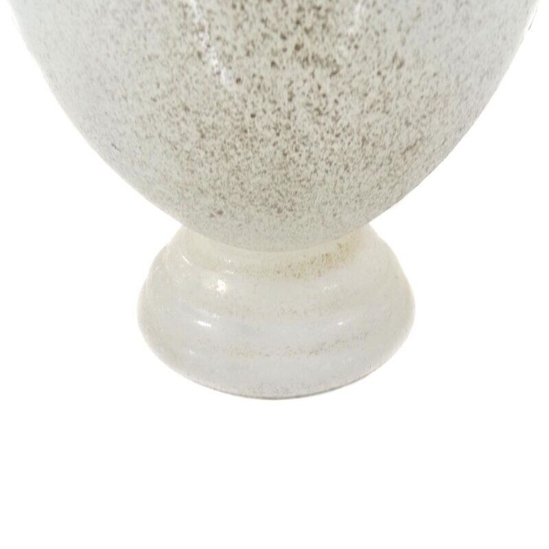 Gr. Vase with acid-matted surface, neck with applied thread, Seguso