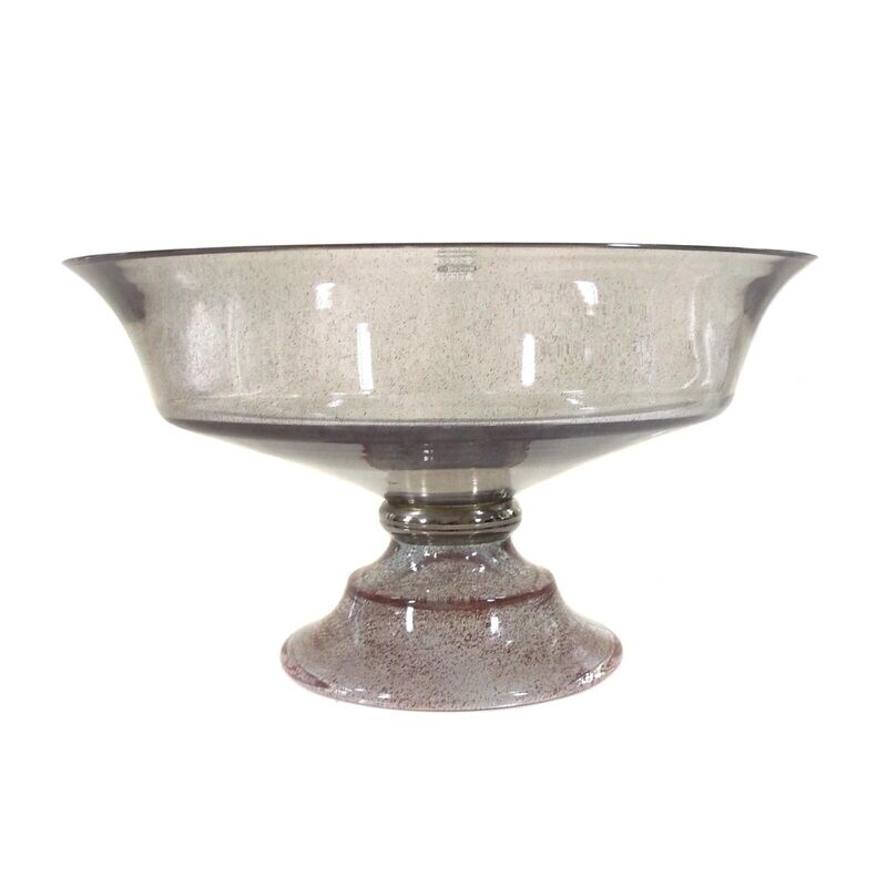 Large glass bowl with powder melts, Seguso Vetri d&#39;Arte around 1970