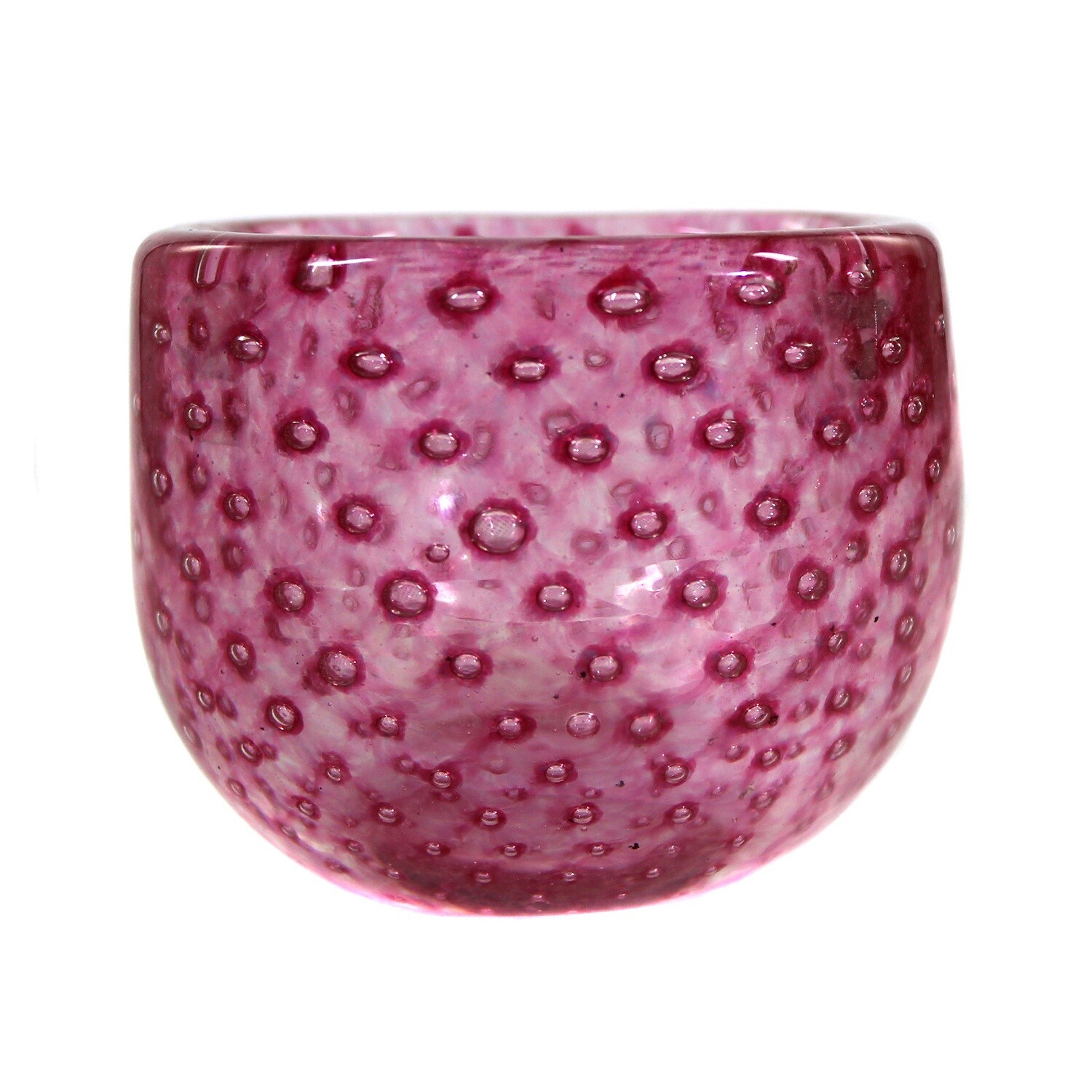 Small bowl of colorless glass with powder inclusions &amp; air bubbles, Venini