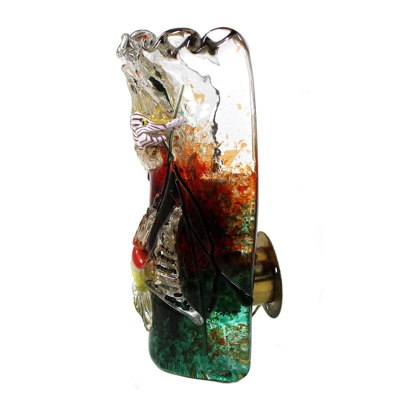 Wall lamp with stylized fish, Cenedese, designed by A. Barbini around 1970