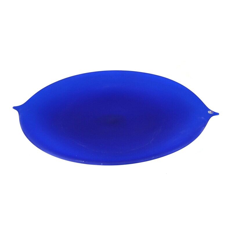 Very large bowl / plate made of dark blue opal glass, Cenedese, designed by Ros