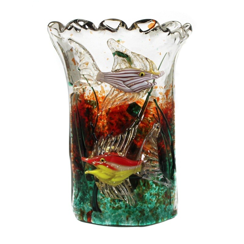 Wall lamp with stylized fish, Cenedese, designed by A. Barbini around 1970