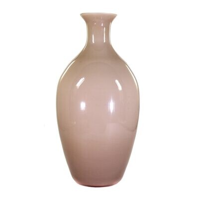 Vase aus rosa opalfarbenem Glas, Cenedese, Serie Opalin Chinese