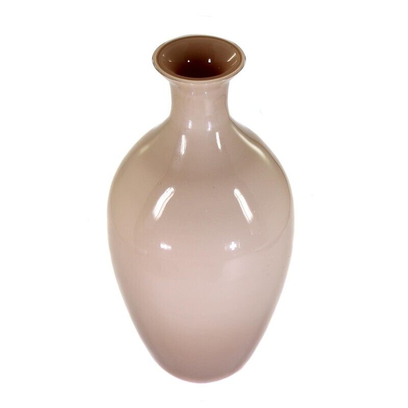 Vase in pink opaline glass, Cenedese, Opalin Chinese series