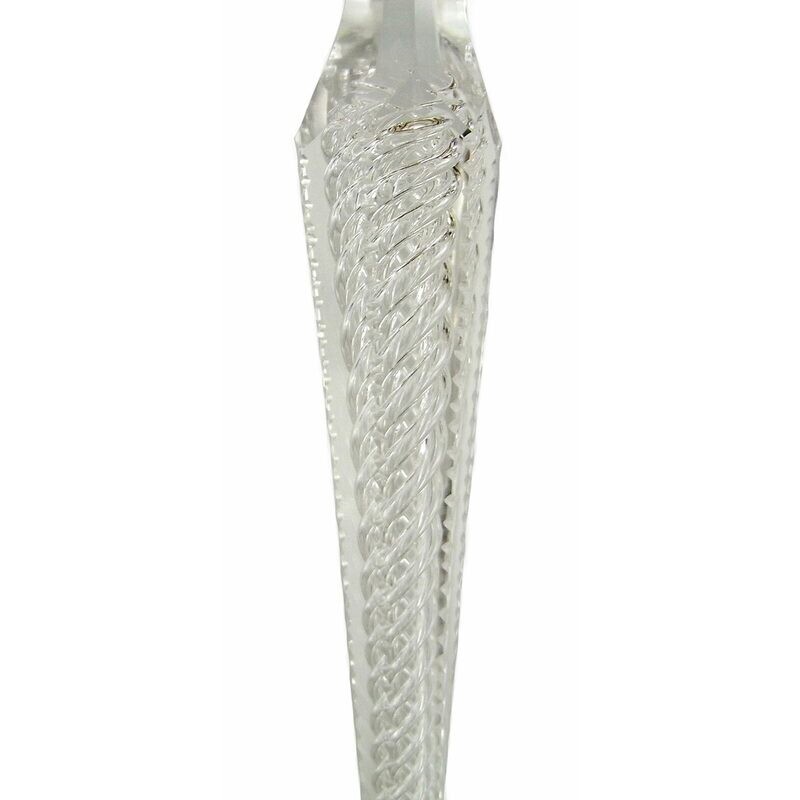 Overlaid stem glass with air filigree, Josephinenhütte, designed by S. Haertel