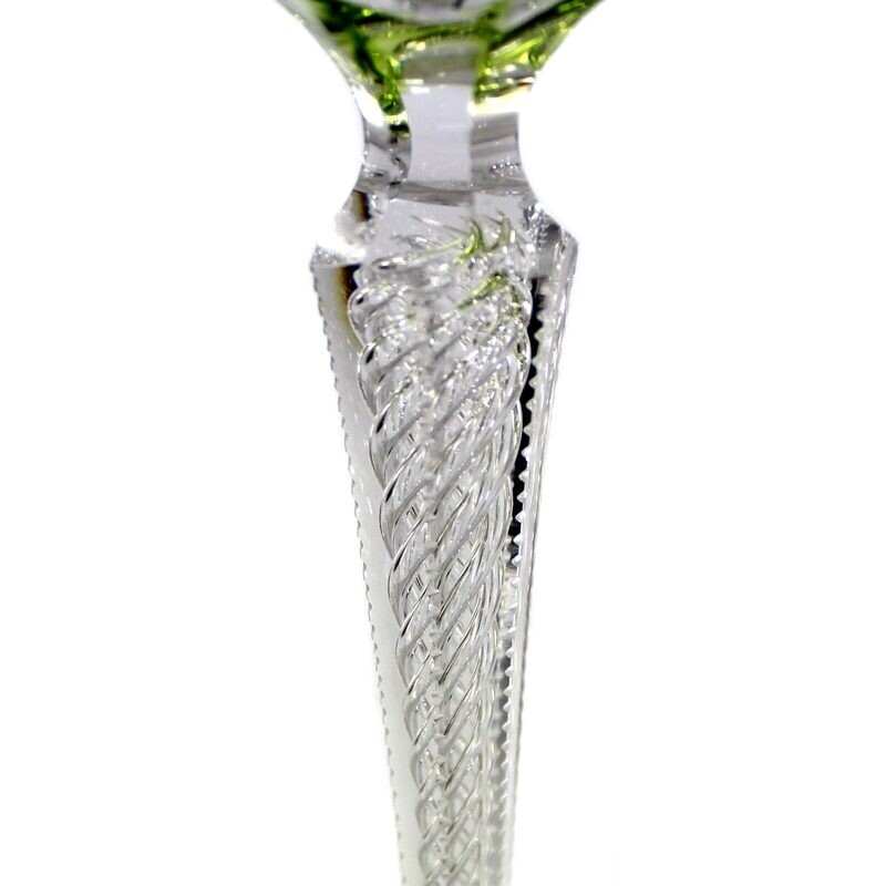 Overlaid stem glass with air filigree, Josephinenhütte, designed by S. Haertel