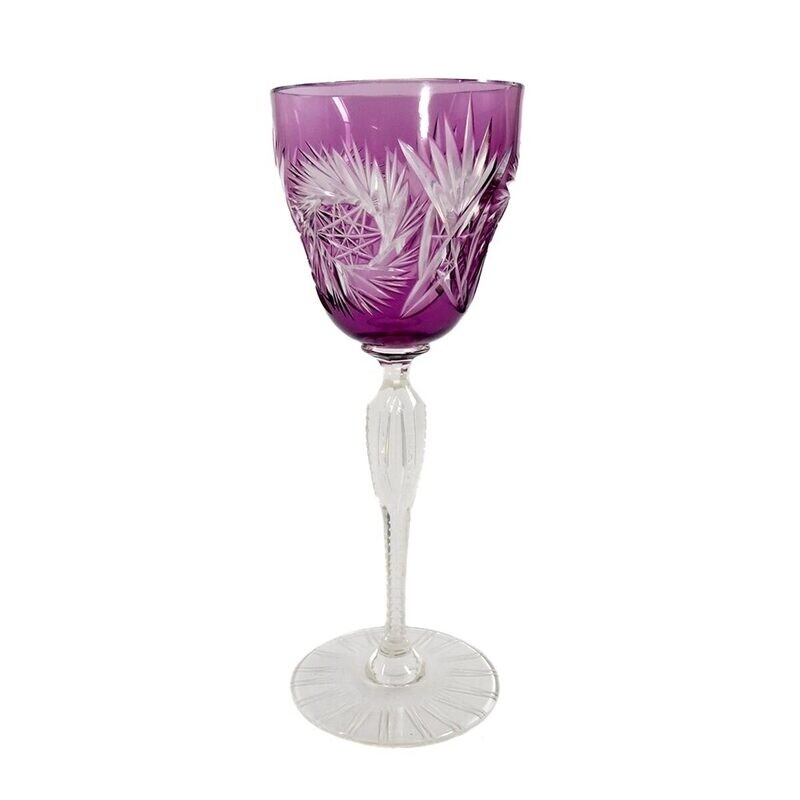 Roman with violet overlay, Nodus with air bubble, Josephinenhütte around 1925-30