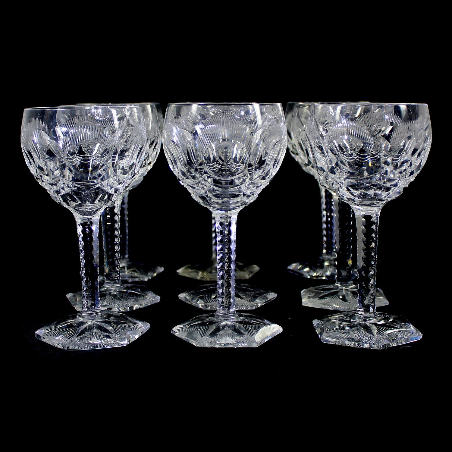 1st of 9. Stem glass made of colorless lead crystal, Josephinenhütte, Diva collection