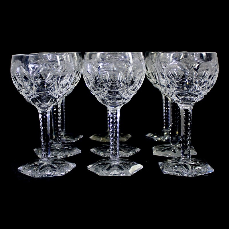 1st of 9. Stem glass made of colorless lead crystal, Josephinenhütte, Diva collection
