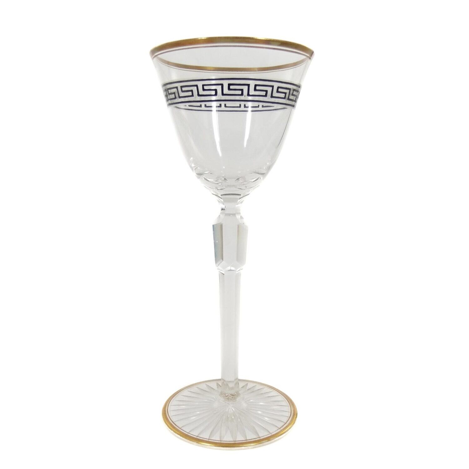 Stem glass with surrounding decorative frieze, Josephinenhütte, designed by S. Haertel around 1905