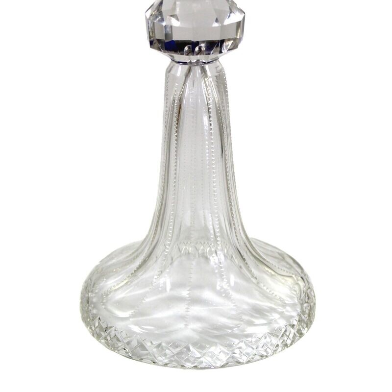 Gr. Cup made of colorless crystal glass with cobalt blue overlay, Josephinenhütte