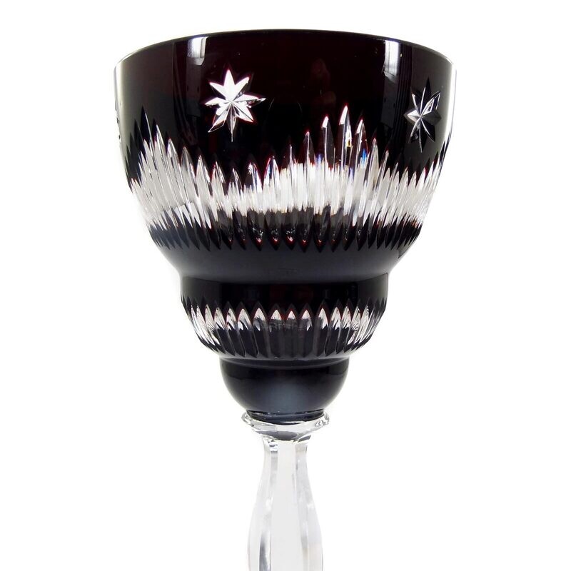 Rare overlaid Roman with star cut, designed by Alexander Pfohl, Josephinenhütte