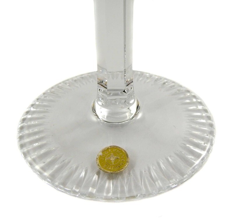 1st of 3. Stem glass with purple overlay, Josephinenhütte, A. Pfohl.