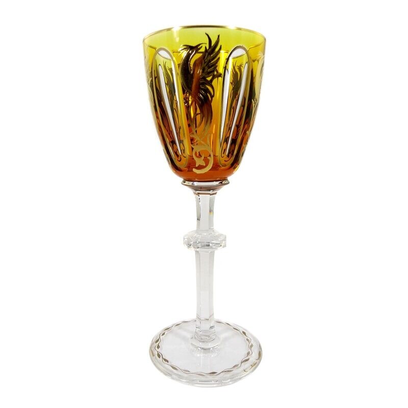 Stem glass with bird of paradise, designed by Alexander Pfohl, form 9012, Dec. 902