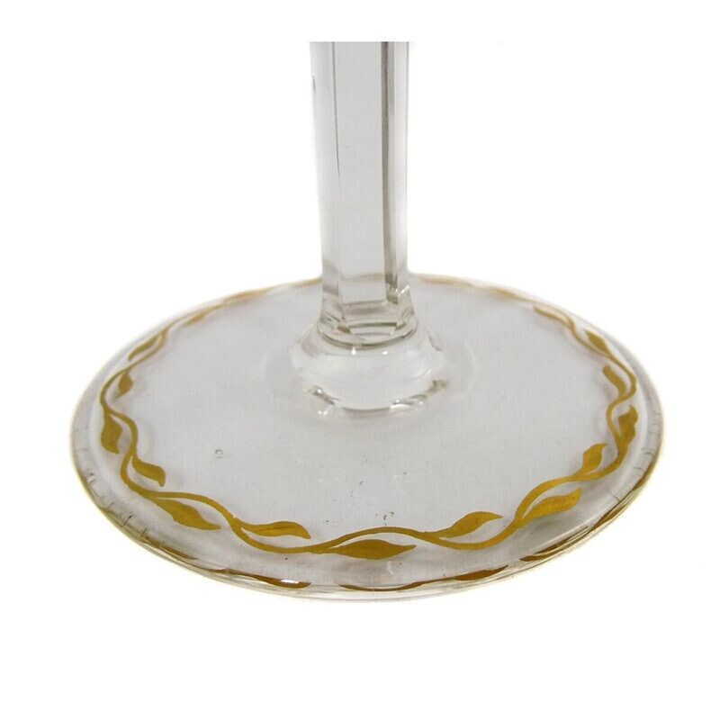 Stem glass with bird of paradise, form 90D, Josephinenhütte, designed by Alexander Pfohl