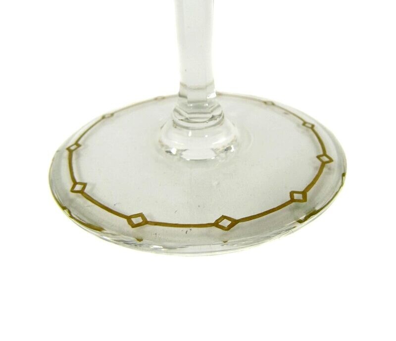 Stem glass, designed by Alexander Pfohl, form 1652, Josephinenhütte around 1920