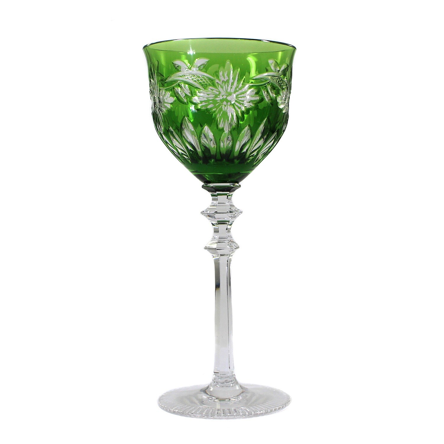 Stem glass with a light green cup, Josephinenhütte, designed by A. Pfohl around 1929 ​