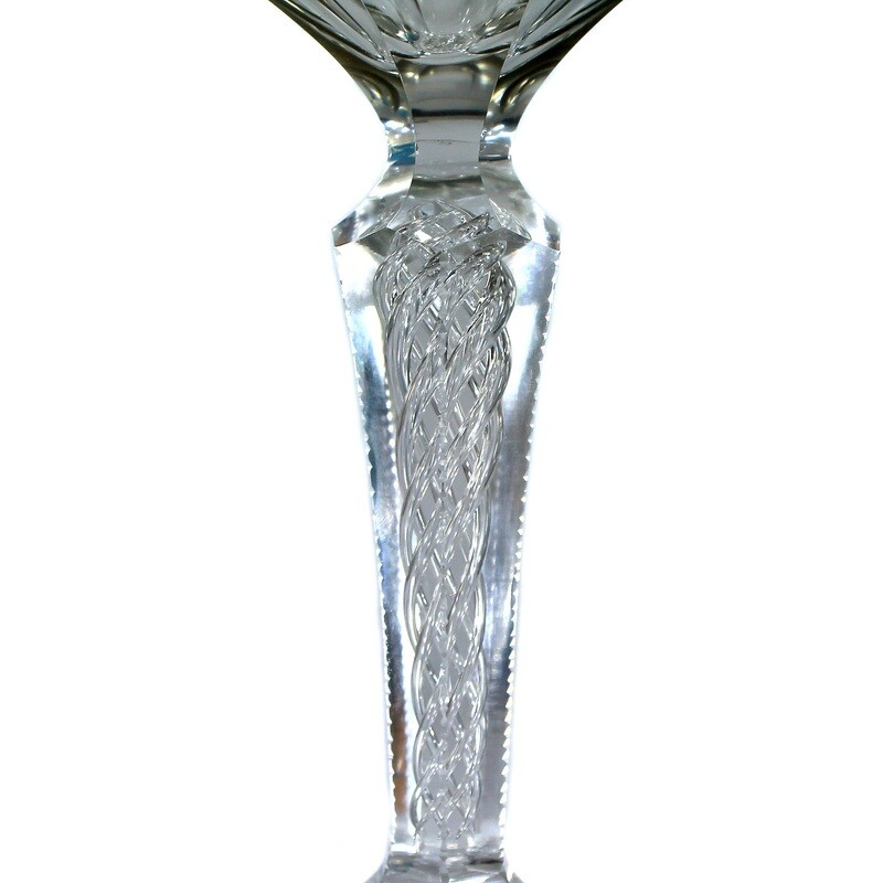 Gr. Ceremonial cup with air filigree, Josephinenhütte, designed by A. Gerlach, signed