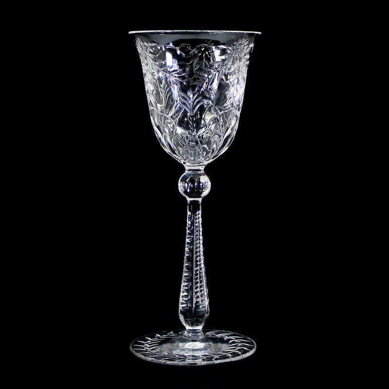 1st of 4. Stem glass with air filigree, Josephinenhütte around 1897