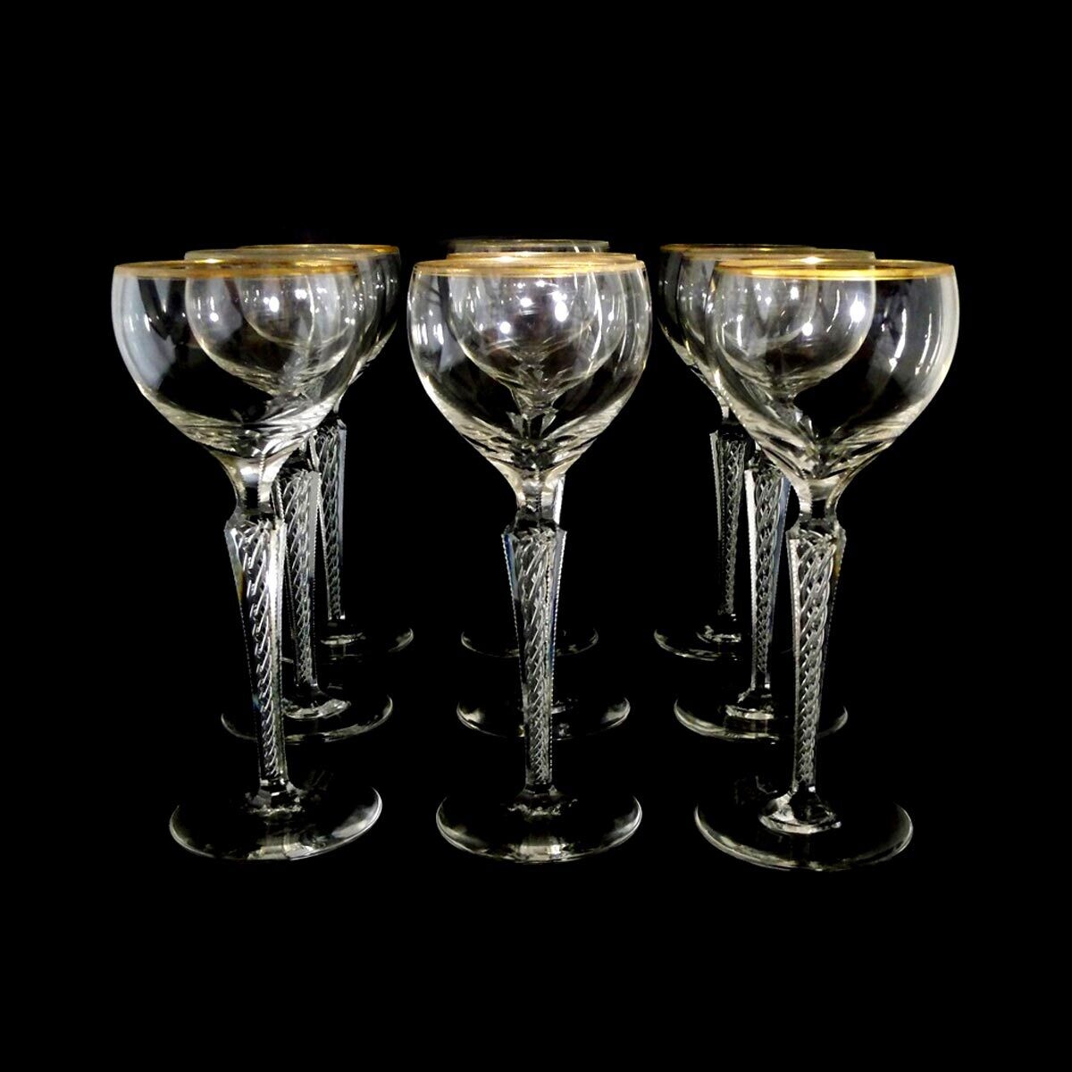 1st of 9th wine glass with air filigree, Josephinenhütte, draft A Gerlach around 1897